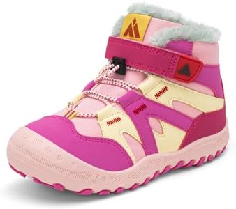 Mishansha Kids Hiking Boots Winter Snow Boys Girls Magenta 2 Big Kid