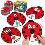 Coogam Interactive Alphabet Learning Toy, ABC Number Letters Spinning Game, Sight Words Animal Pattern Ladybug Cards, Montessori Educational Toy Gift for 3 4 5 Year Old Baby Toddlers