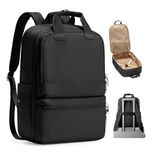CADOLIM Large Travel Backpack Carry On Flight Approved Backpack For Travel Backpacks Waterproof Personal Item Backpack, Black With Black Chain, Standard, Modern
