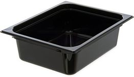 Carlisle FoodService Products Storplus Food Storage Container Food Pan with Spoonable Corners for Catering, Buffets, Restaurants, 4 Inches Deep, Black