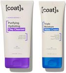 Coats Daily Blemish Defence Duo for Oily Skin – Purifying Hydrating Clay Cleanser 150 ml + Triple Moisture Water Cream 75 ml – Helps Prevent Breakouts + Protect the Skin Barrier