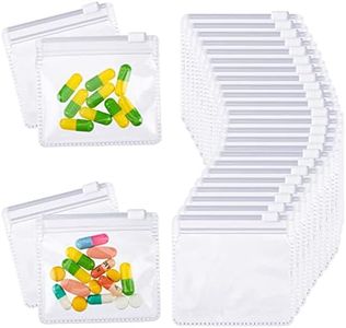 Pill Pouch Bags Zippered Pill Pouch Set Reusable Pill Pouches Clear Plastic Pill Bags Self Sealing Travel Medicine Organizer Storage Pouches with Slide Lock for Pills and Small Items (12 Pieces)