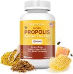 HARMONIFY Bee Pollen Propolis Royal Jelly Extract with Carob, Pure Immune Support Supplement, Gluten-Free, Vegetarian Capsules, 1000 mg