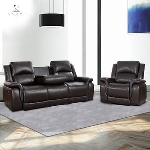 Naomi Home Katie Contemporary Recliner Collection Espresso/Chair & Sofa