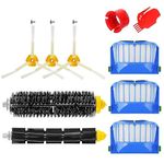 MTKD® Kit Brushes Replacement Compatible with iRobot Roomba 600 Series - Kit of 10 Pieces Accessories (Side Brushes, Filters, Bristle Brush and etc.) for Vacuum Cleaner Robot.