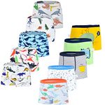 JackLoveBriefs Boys Cool Cotton Boxer Brief Underwear (Pack of 10) Multicolor，Size:M