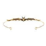 Forehead Bat Metal Slim Halloween Headband Hoop Hair Tiara Crown For Prom Birthday Costume Party, Medium, Alloy, rhinestone