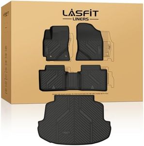 LASFIT Floor Mats&Trunk Mat for Toyota Corolla Sedan 2014-2019 (Only for Automatic) All Weather TPE Mats Custom Fit Floor Liner for Corolla L/LE/XLE/S/SE/XSE 1st & 2nd Row Full Set, Black
