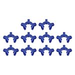 uxcell Lab Joint Clip Plastic Clamp Mounting Clips for 19/22 or 19/38 Glass Taper Joints Laboratory Connector Blue 10Pcs