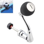 Fishing Reel Handle, Reel Replacement Handle Metal Rocker Arm Grip for 2000-6000 Series Spinning Reel(4000 5000 6000L-Silver)