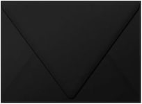 LUXPaper A7 Contour Flap Invitation Envelopes | 5 1/4" x 7 1/4" | Midnight Black | 80lb. Text | 50 Qty