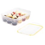 Starfrit LocknLock Easy Match Plastic Square Container - 196OZ/5.8L - Airtight, Leakproof & Nestable - 4-Sided Locking Lid