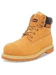 Worktough - Kelham Honey Nubuck Safety Boots For Men - Heat Resistant Outsole - SRC Slip Resistant - Antistatic - Steel Toe Cap & Midsole - Size 8