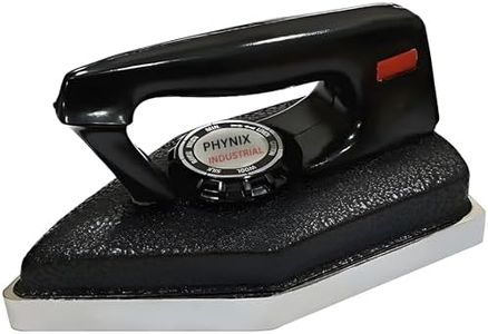Phynix Heavy Weight Industrial Automatic Laundry Electric Dry Iron Press Box with Cast Iron Base | Approx. 3.5 KG | 1000 Watts | 2 Years Warranty | for Home, Tailors, Hotel & Cloth Shop | Black, 3.5kg