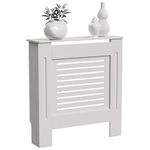 Vida Designs Milton Radiator Cover White Modern Painted MDF Cabinet, Small (H: 82 / W: 78 / D: 19 cm)