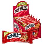 WafFULLS! Strawberry Waffles (12x 50g) - Soft Waffle Sandwich Breakfast Snacks Ready to Eat Snack for Kids and Adults Strawberry Snack Bars Individually Wrapped Waffles Snacks Bulk