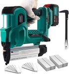 Brad Nailer, Electric Nail Gun with 2240pcs 18 GA Nails/Staples & Nail Puller, 2 in 1 Nail Gun Battery Powered with 20V 1 * 4.0A Battery for Home Improvement & Woodworking