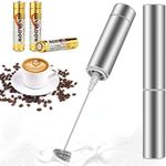 MOSUO Milk Frother Handheld - Battery Powered Electric Milk Frother Foamer,Powerful 19000rpm, Mini Drink Mixer Coffee Frother for Latte, Cappuccino, Hot Chocolate