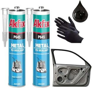 Akfix P645 Seam Sealer Automotive Black (2x10.1 Oz.) - Urethane Autobody Seam Sealer Adhesive for Metal Joints, RV Roof Sealant, Sandable, Paintable, Fast Curing and Durable Bonding | Black, 2 Pack