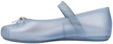 mini melissa Sophie Ballet Flats for Kids, Pearly Blue, 3