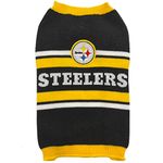 NFL Pittsburgh Steelers Dog Sweater, Size Extra Large. Warm and Cozy Knit Pet Sweater with NFL Team Logo, Best Puppy Sweater for Large and Small Dogs