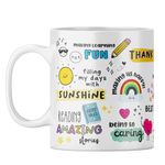 YuBingo Teacher Thank You Mug - Playful Appreciation Gift, Fun Teacher’s Cup (White Coffee Mug, Tea Cup, 310ML)