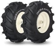 GICOOL 13x5.00-6" Tiller Tire and Wheel, 【3/4" Axle Size】, 3-1/8" Centered Hub, Compatible with Craftsman & Troy-Bilt Tiller Replacement