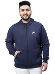 Moonaah Men's Blue Full Sleeve Plus Size Sweatshirt & Hoodey for Boy's (MS 0005_SWSHBL_4XL)