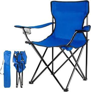 VTOY KIMEE KIMEE Folding Chair Big - Portable Foldable Nylon Base Fabric Camping Chair for Fishing Beach Picnic Outdoor Chairs (Sky Blue)