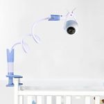 PreZiouz Universal Baby Monitor Mount with Safety Strap, Flexible 37.4" Long Arm Baby Camera Holder, Adjustable Bracket Clamp Stand for Most Baby Monitors & Cell Phones, Fixed on Crib/Bed/Desk