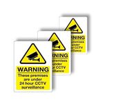 stcky 24 Hours CCTV Surveillance 20 x 15 cm (Pack of 3)