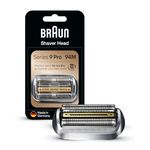 Braun Electric Shaver Head Replacement Part 94M Silver, Compatible with Series 9 Pro and Series 9 Electric Razors for Men