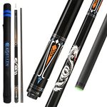 KONLLEN Carbon Fiber Pool Cue Stick Professional Cues (Full Carbon Technology Low Deflection Billiard Cue Stick,12.5mm,147cm)…