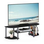 Furinno Turn-S-Tube Wide TV Entertainment Center, TV Unit, TV Stand, Black/Grey