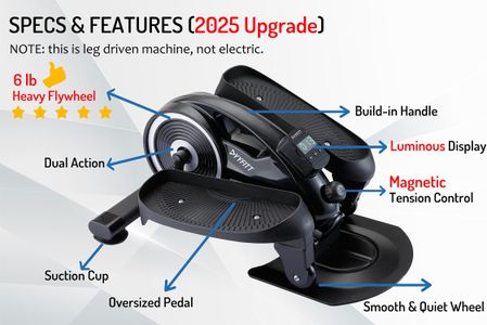 YYFITT Under Desk Elliptical Machine – Compact Luminous Display