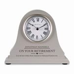 De Walden Retirement Gift for a Man Engraved Grey Mantel Clock Colleague Gifts