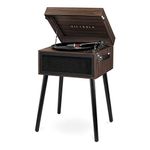 Victrola Liberty Bluetooth Record Player Stand with 3-Speed Turntable, Espresso