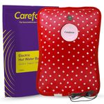 Careforce Electric Hot Water Bag Hot Bags for Pain Relief in Shoulder, Back, Neck and Full Body Electric Heating pad for Pain Relief in period cramps Electric Heating Bag-Polka Dotted- Red