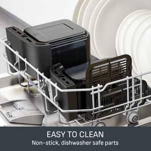 Tefal Easy Fry Dual Zone Digital Air Fryer, 8.3L, 2 Drawers – Non-Stick, 8-in-1, Coal Grey