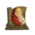 SK CRAFT Handcrated Virgin Mary The Blessed Mother Decor with Baby Jesus Statue for Car Dashboard (7X7X2 cm, Multicolor)