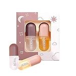 Lip Plumper Gloss Set,Lip Enhancer Lip Care Serum Lip Plumper Lip Oil Gloss Lip Lipstick For Fuller Hydrating & Reduce Fine Lines (2 Bottle)