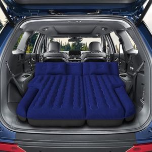 DikaSun Inflatable SUV Air Mattress Bed Car Mattress for SUV, Double-Sided Flocking Travel Camping Bed Car Air Mattress, Car Sleeping Mattress Bed for Universal SUV with Car Air Pump 2 Pillows