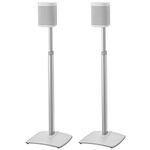 Sanus WSSA2-W2 Height Adjustable Wireless Speaker Stand in Pair for SONOS ONE PLAY: 1 and PLAY: 3 - White