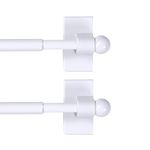 H.VERSAILTEX Widely-Used Adjustable Appliance Magnetic Curtain Rods Suitable for Any Metal Doors and Windows, 16 to 28 Inch, White, 1/2 Inch Diameter, 2 Packs