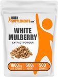 BulkSupplements.com White Mulberry Extract - White Mulberry Leaf Extract 1000mg, from Mulberry Leaf - Herbal Supplement, Gluten Free, 1000mg per Serving, 500g (1.1 lbs) (Pack of 1)