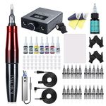 INKCHUM Microblading Machine Kit Ta-to Rotary RCA Machine Pen for Beginners, with Cartridge Needles, Power Supply,Foot Pedal,Professional Complete Kit for Artist