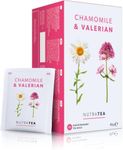 NutraTea - Chamomile & Valerian Tea | Valerian Root Tea - Bedtime Tea | Sleep Tea | Night Time Tea - 20 Tea Bags - Herbal Tea