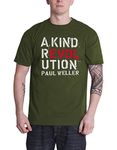 Paul Weller T Shirt A Kind Revolution Album Cover Logo Official Mens Green L