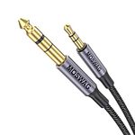 MOSWAG 3.5mm to 6.35mm TRS Stereo Audio Cable 6.6FT/2Meter,6.35 1/4" Male to 3.5 1/8" Male Aux Jack for iPod,Laptop,Home Theater Devices,Amplifiers and More