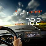 Car Head Up Display, Baceyong Car HUD Display Projector Digital Speedometer with RPM, Water Temperature, Voltage, Overspeed Alarm, HD Displayscreen, OBDII Interface, Engine Fault Alarm